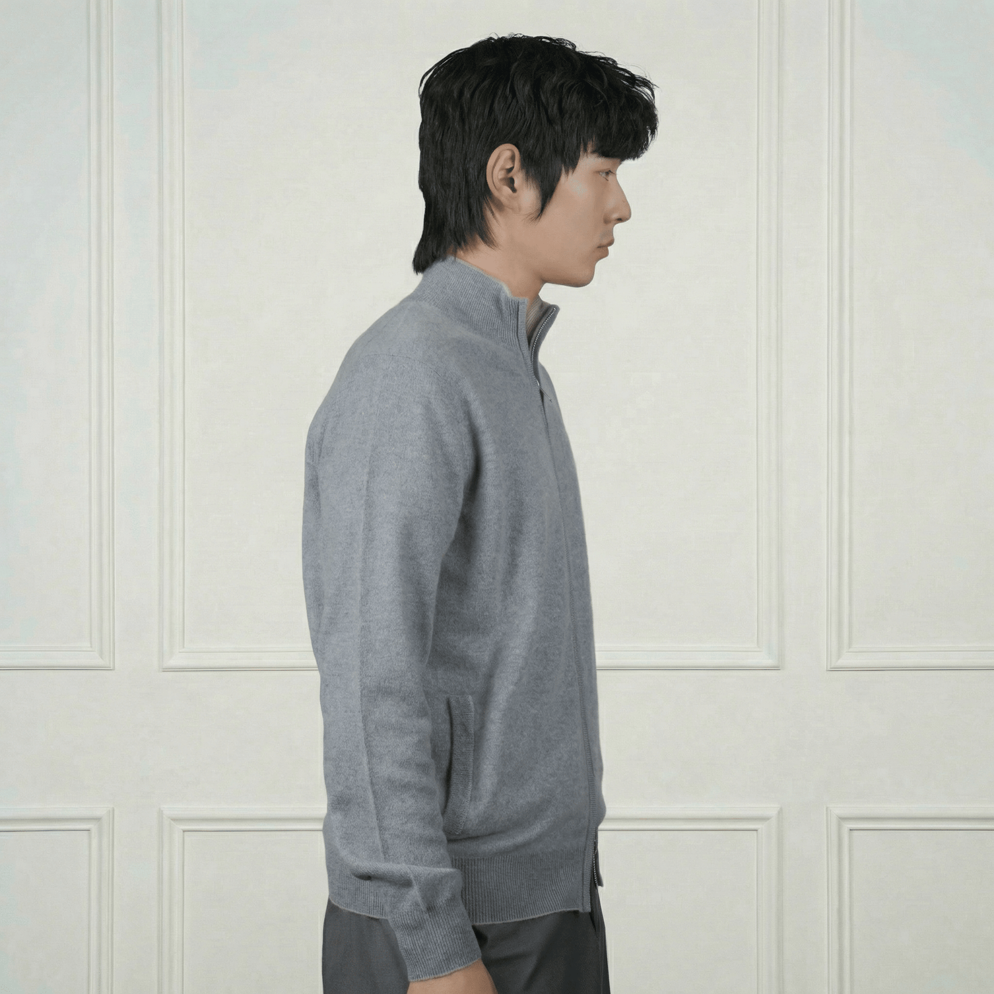 Leo Two - Way Cashmere Cardigan - Blue Sky Cashmere