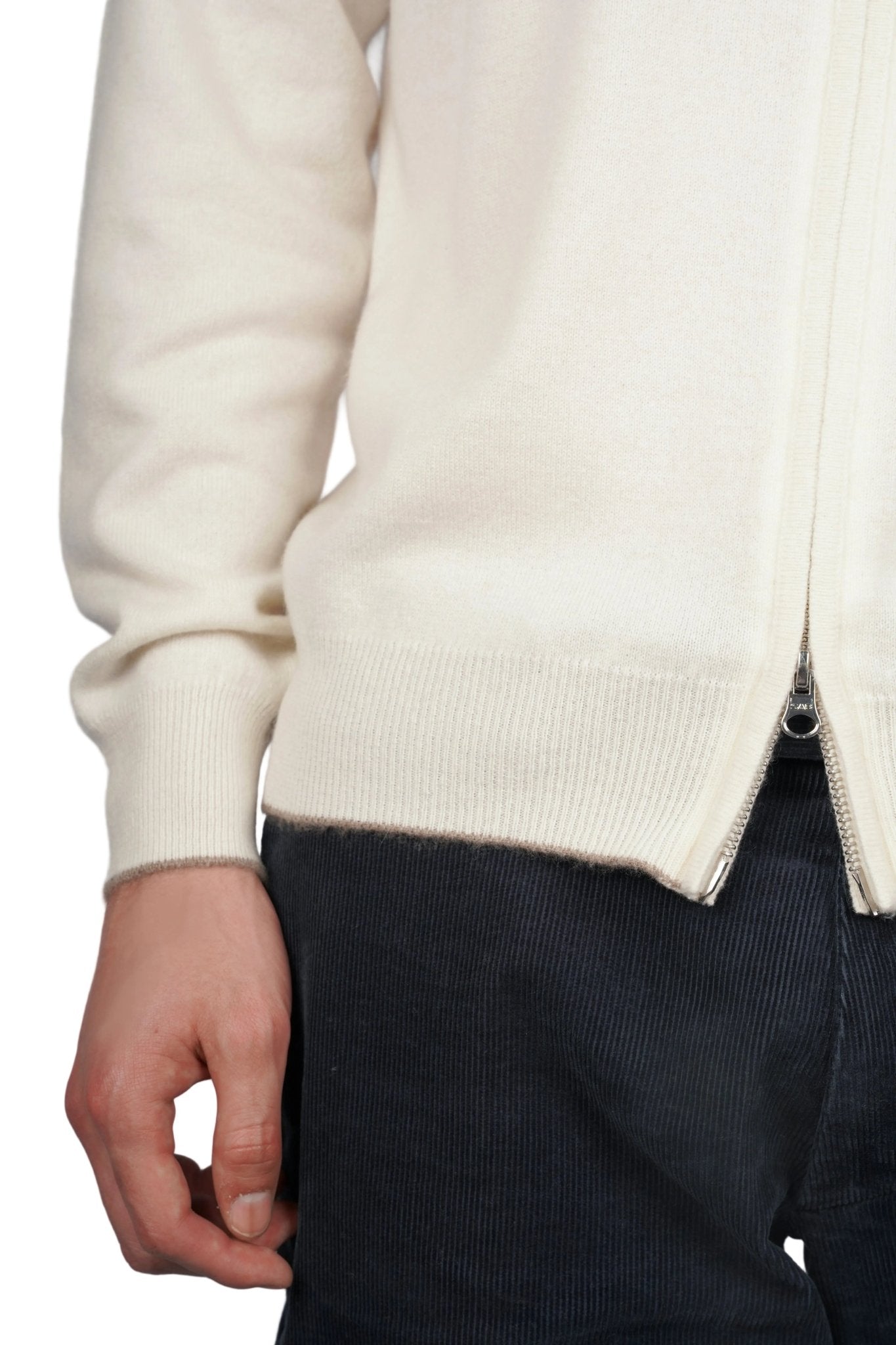 Leo Two - Way Cashmere Cardigan - Blue Sky Cashmere