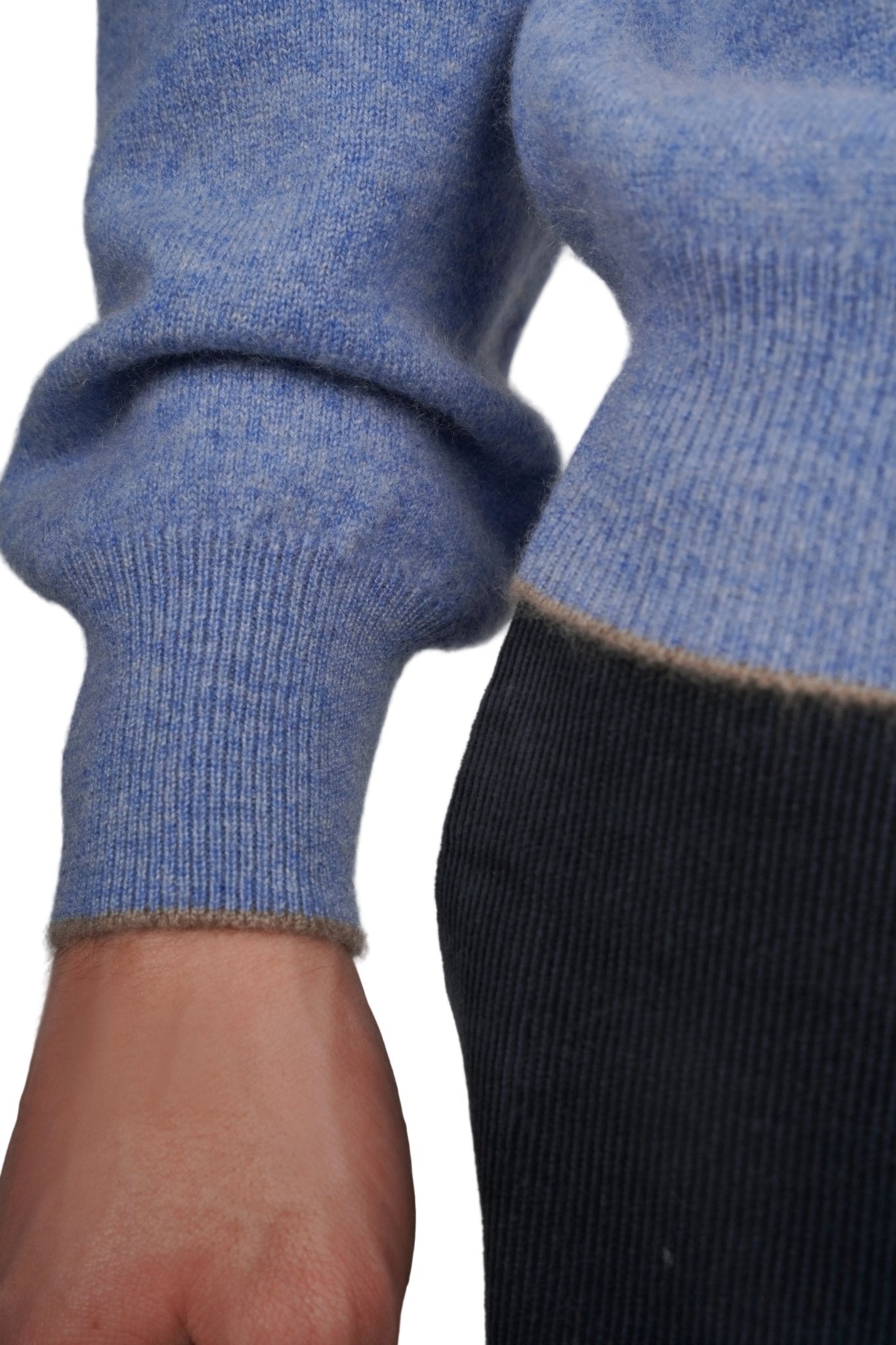 Leo Two - Way Cashmere Cardigan - Blue Sky Cashmere