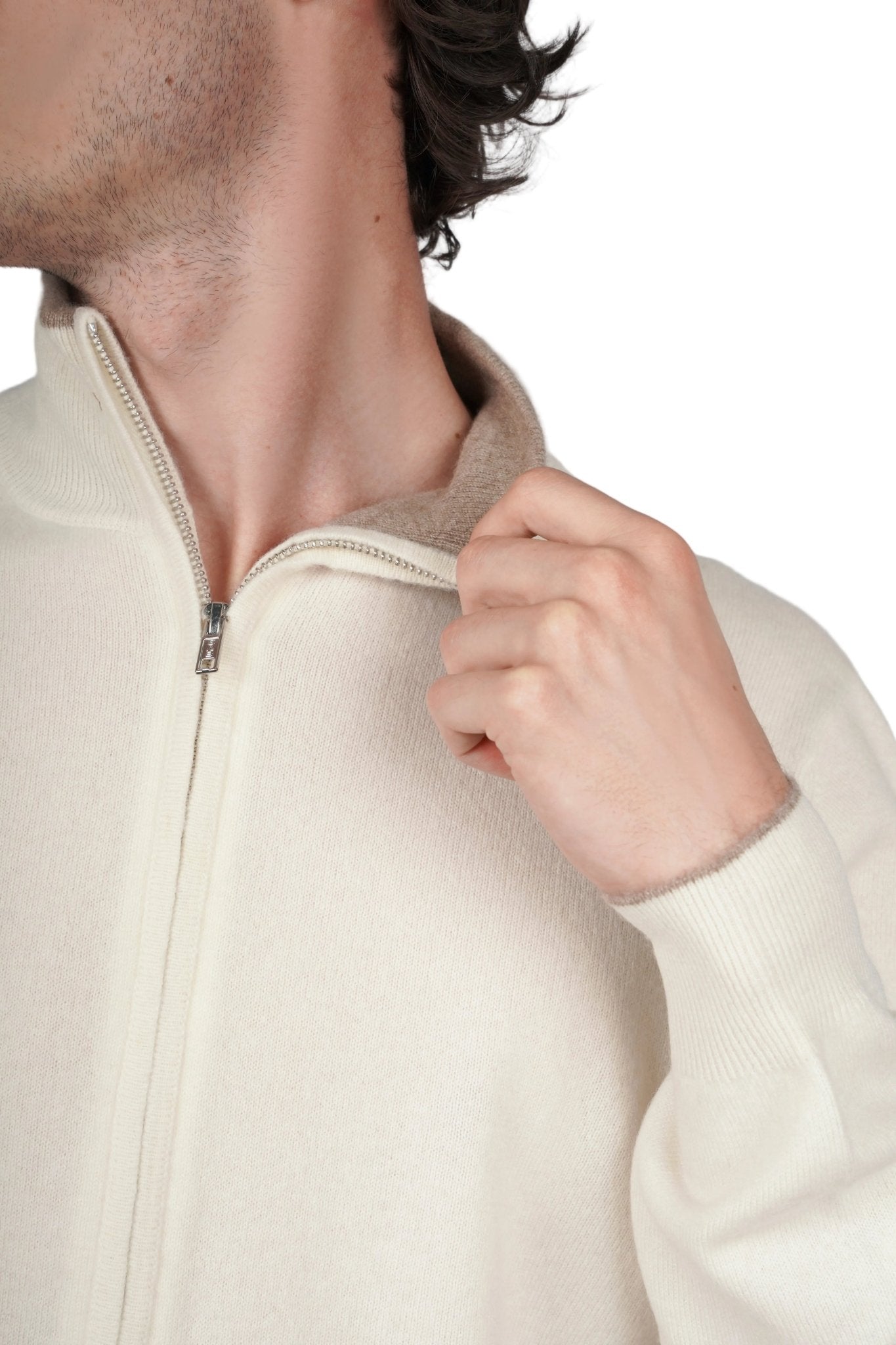 Leo Two - Way Cashmere Cardigan - Blue Sky Cashmere