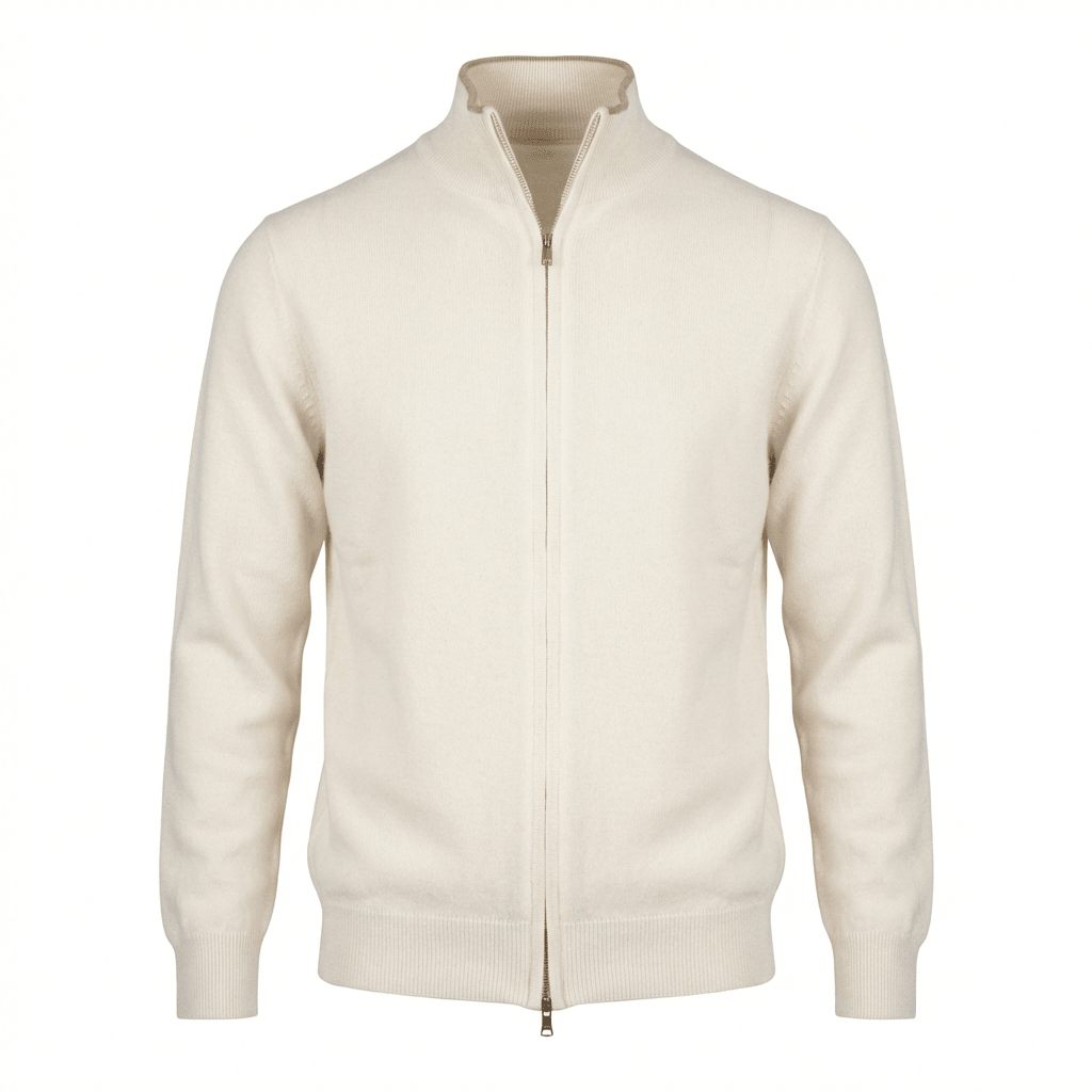 Leo Two - Way Cashmere Cardigan - Blue Sky Cashmere