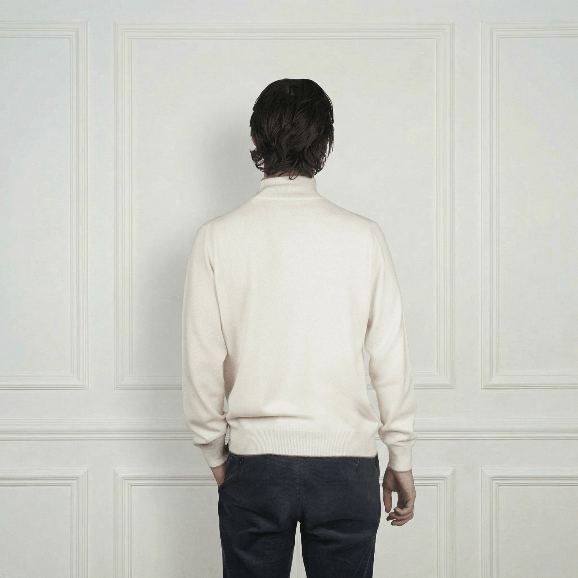 Leo Two - Way Cashmere Cardigan - Blue Sky Cashmere