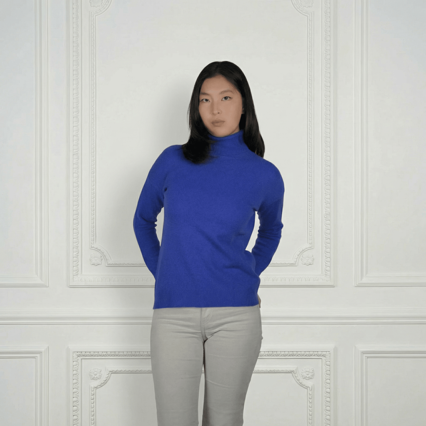 Light Cashmere Turtleneck - Blue Sky Cashmere