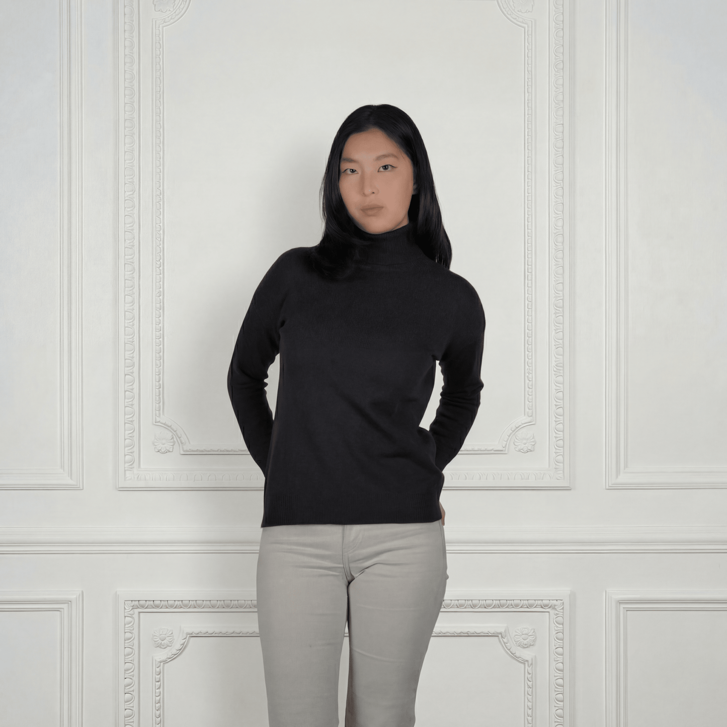 Light Cashmere Turtleneck - Blue Sky Cashmere