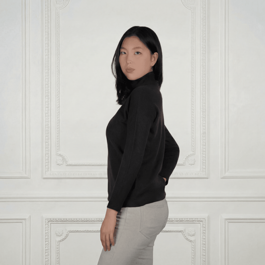 Light Cashmere Turtleneck - Blue Sky Cashmere
