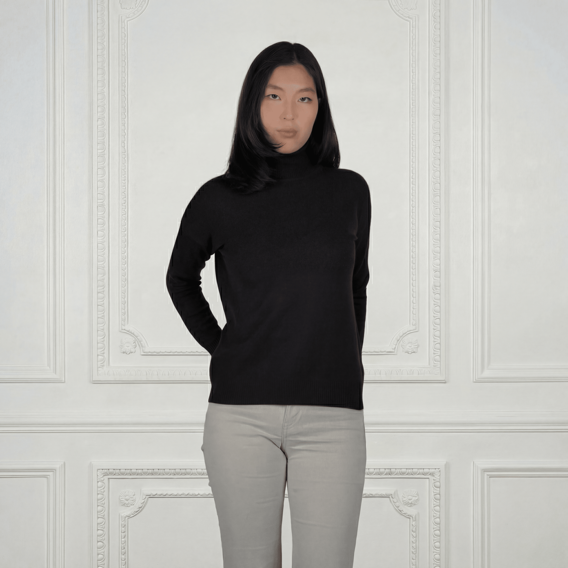 Light Cashmere Turtleneck - Blue Sky Cashmere