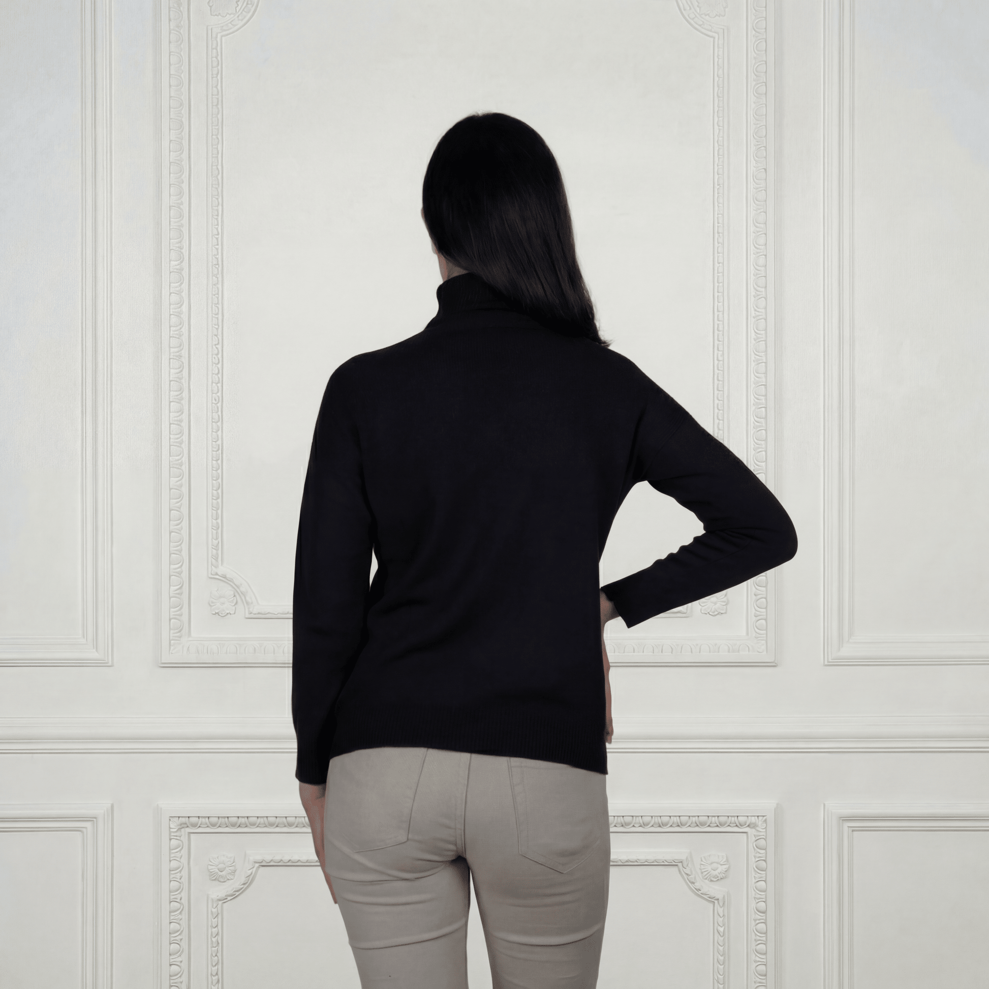 Light Cashmere Turtleneck - Blue Sky Cashmere
