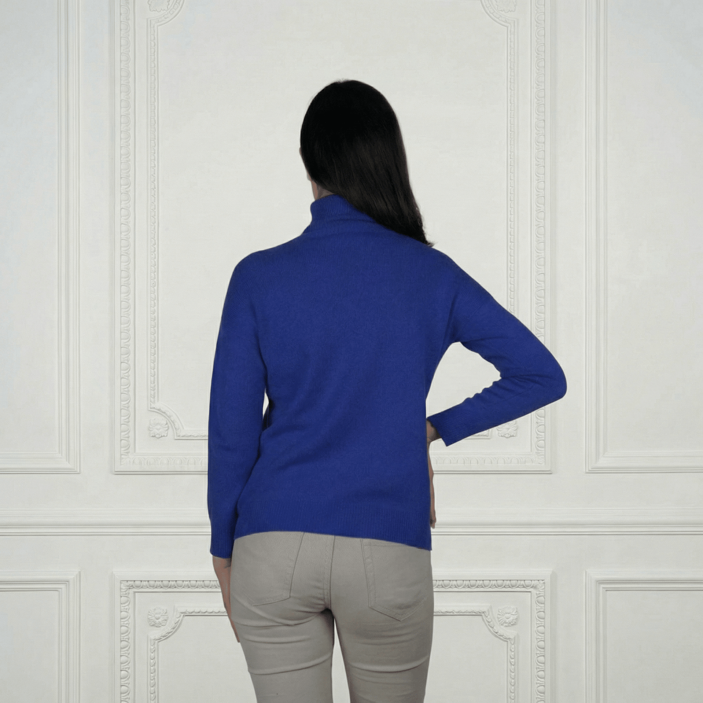 Light Cashmere Turtleneck - Blue Sky Cashmere