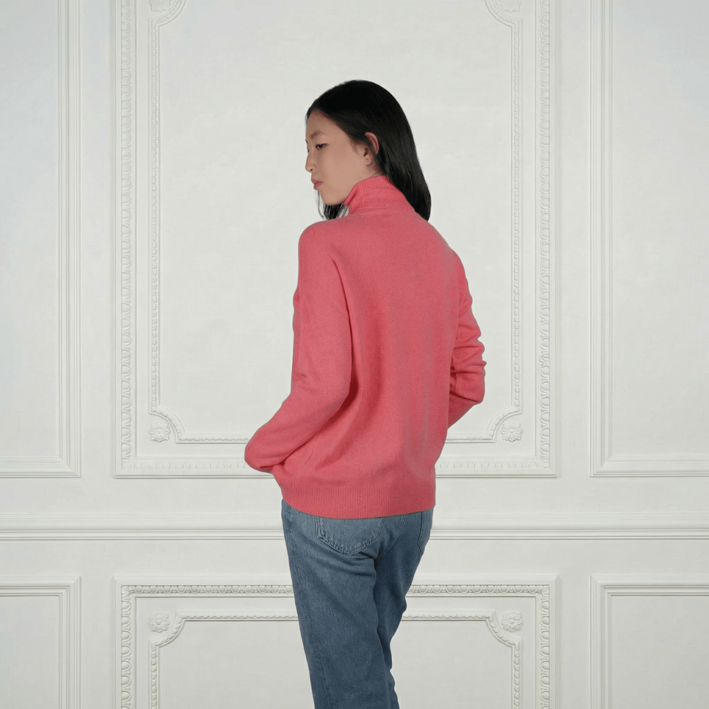 Light Cashmere Turtleneck - Blue Sky Cashmere