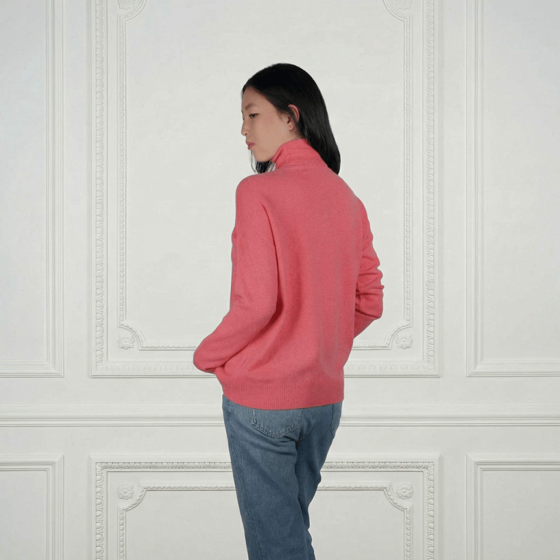 Light Cashmere Turtleneck - Blue Sky Cashmere