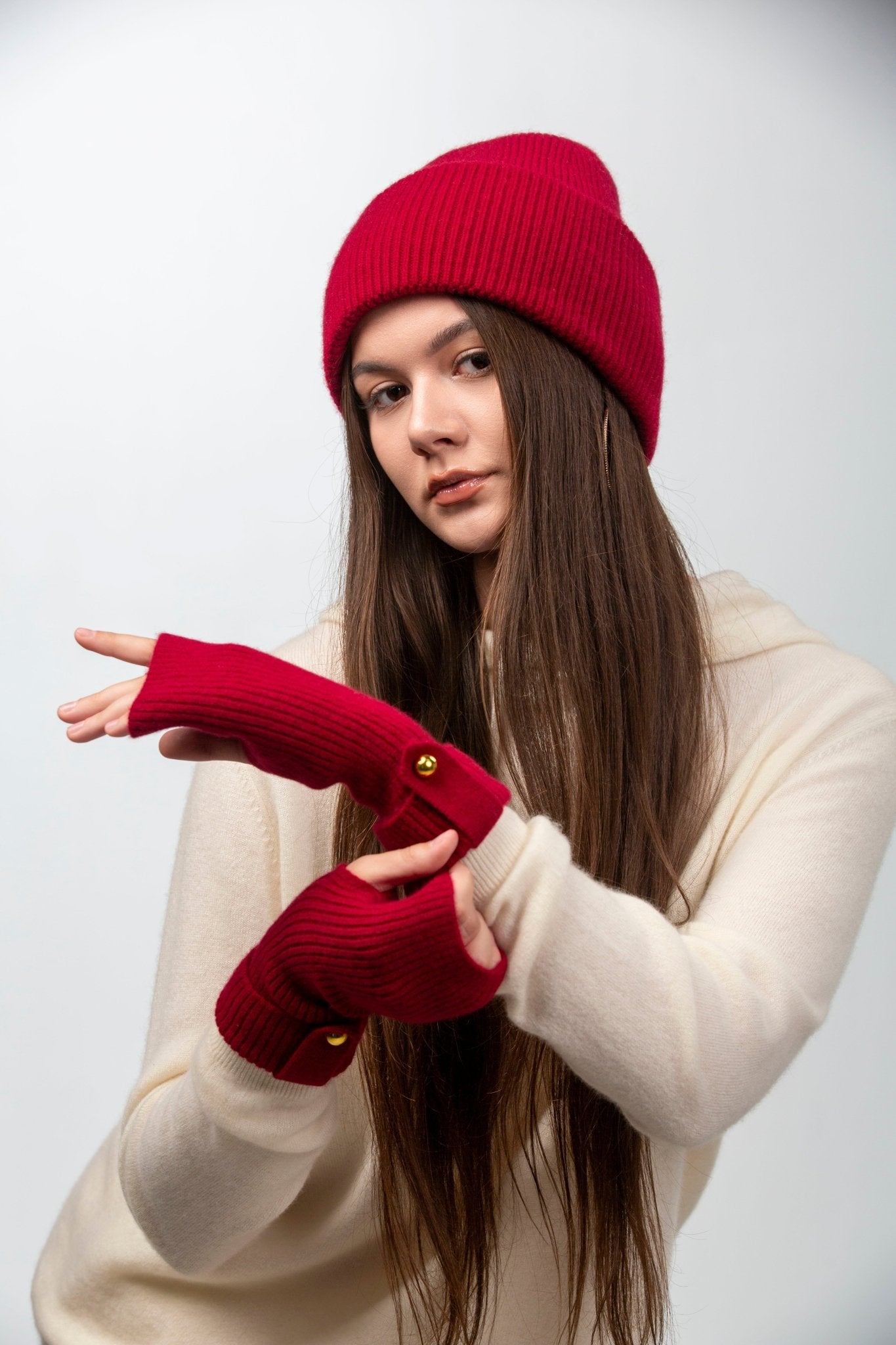 Lily Delicate Cashmere Beanie - Blue Sky Cashmere