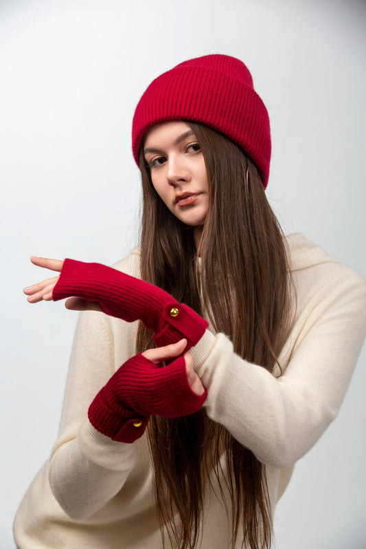 Lily Delicate Cashmere Beanie - Blue Sky Cashmere