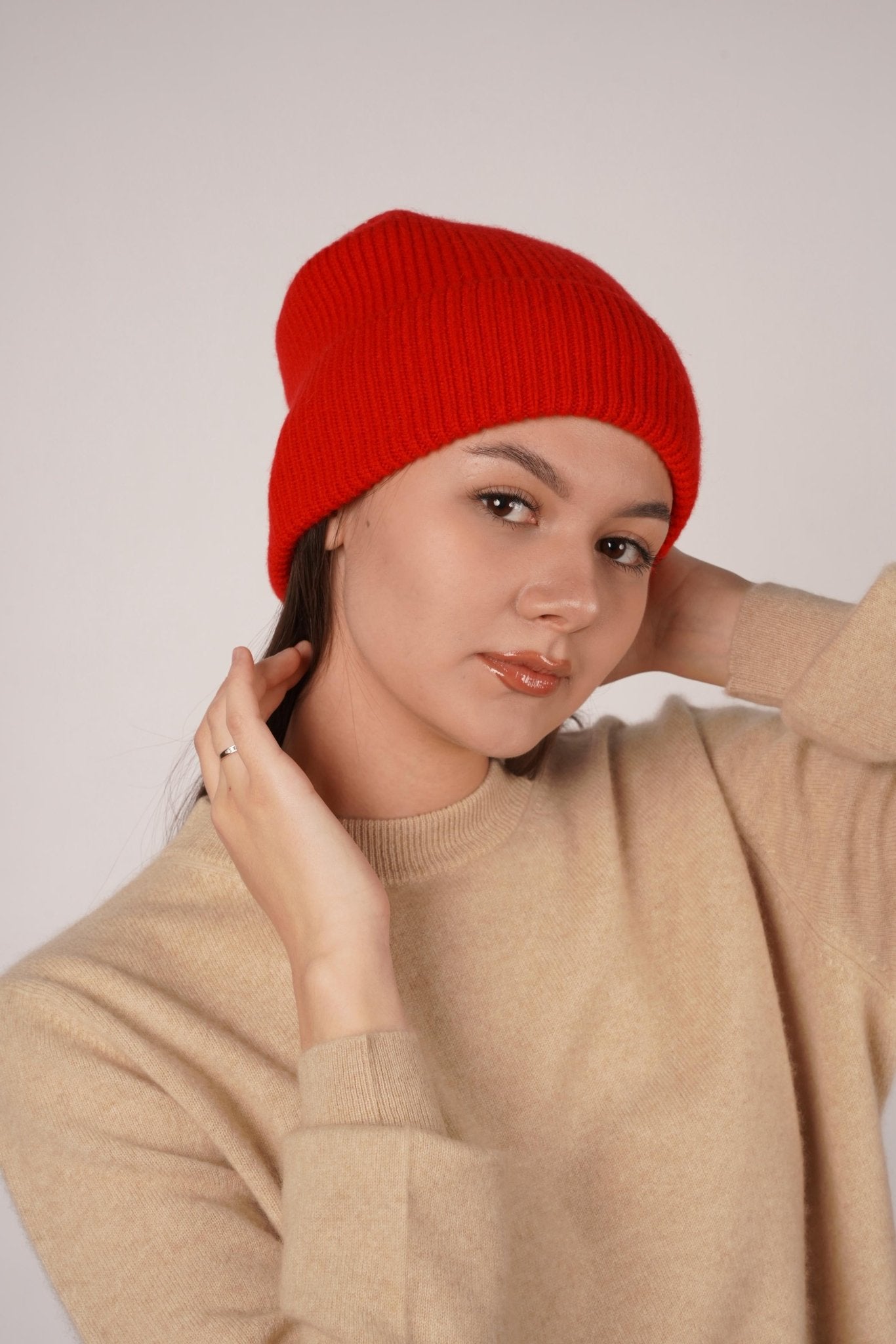 Lily Delicate Cashmere Beanie - Blue Sky Cashmere