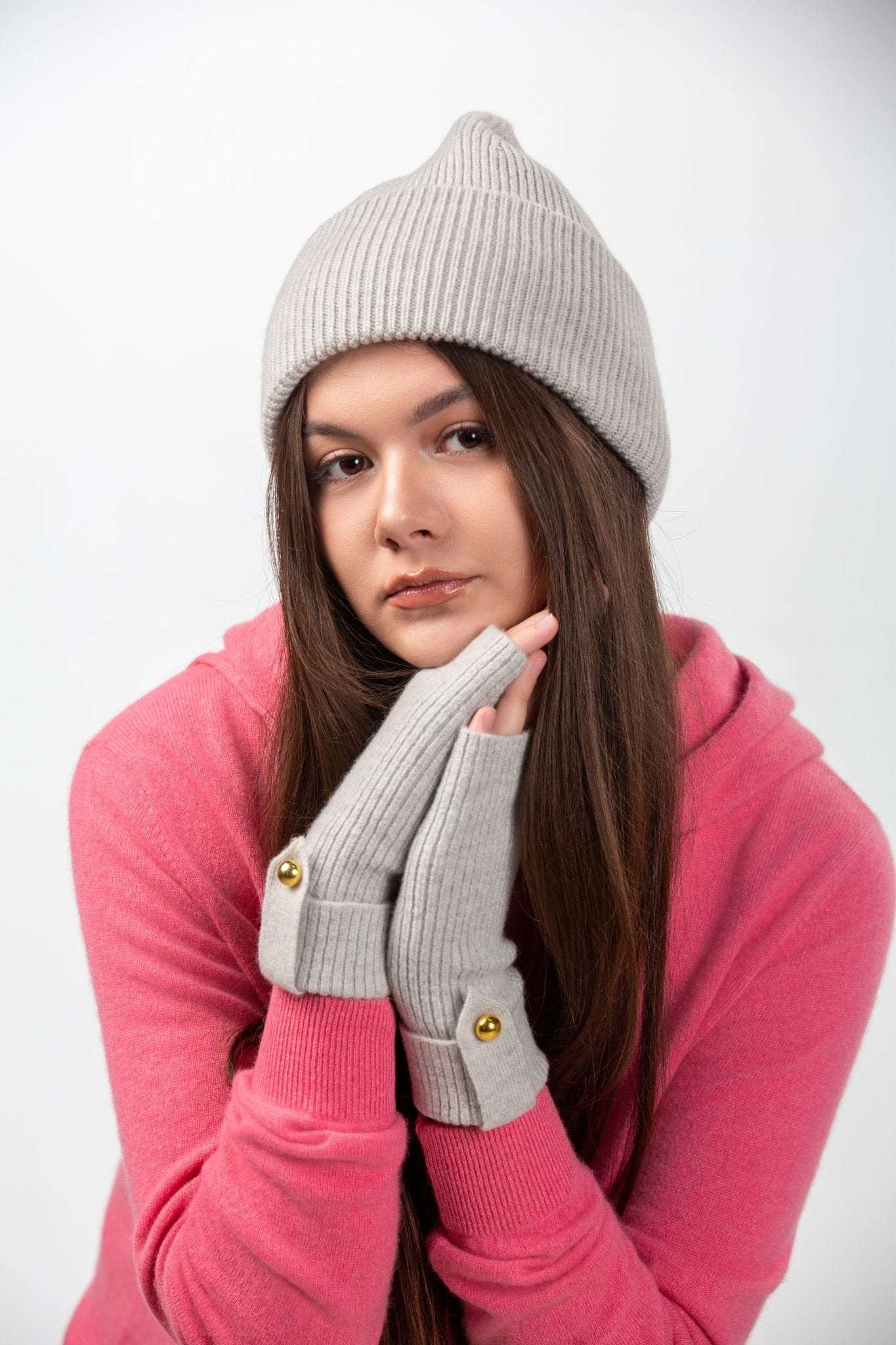 Lily Delicate Cashmere Beanie - Blue Sky Cashmere