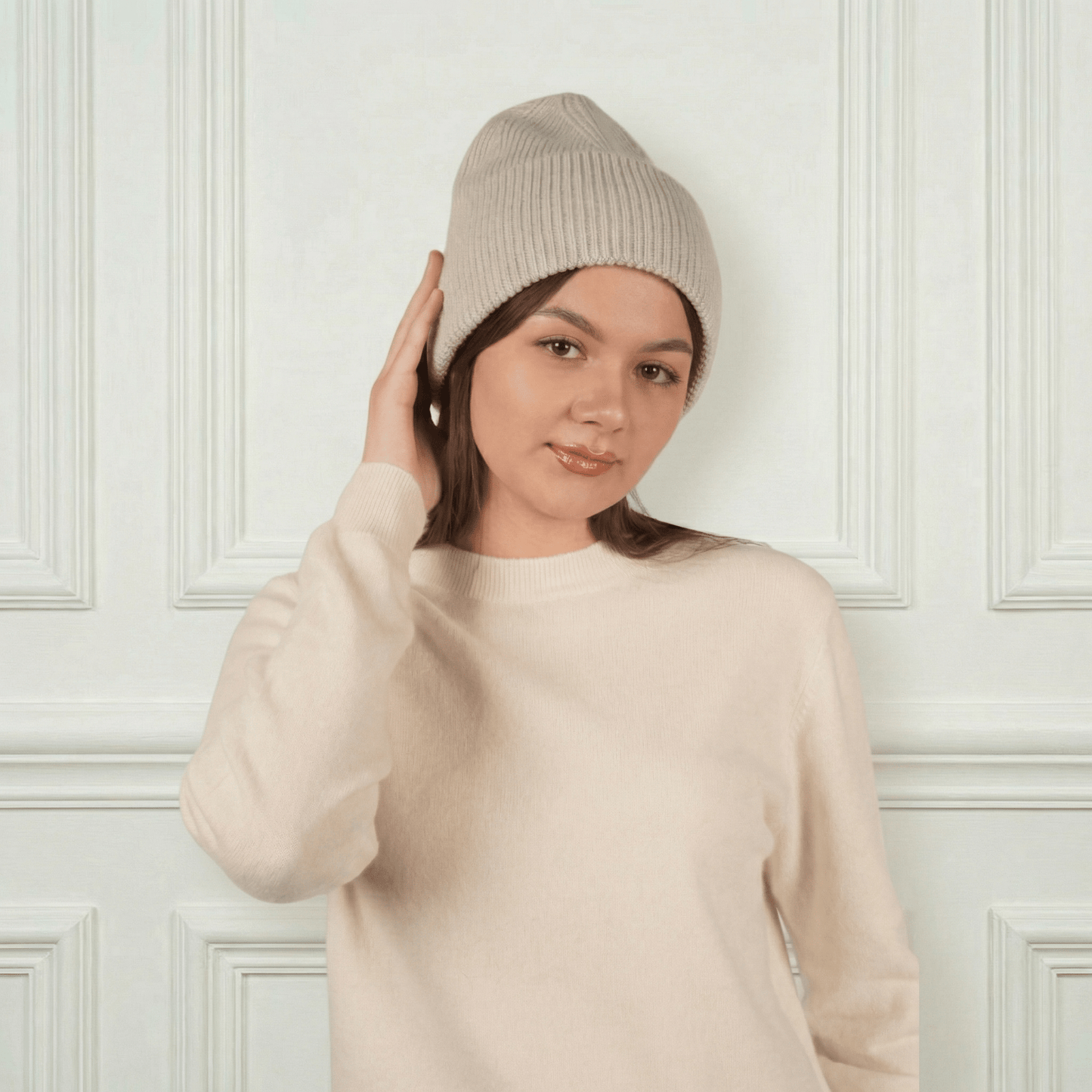 Lily Delicate Cashmere Beanie - Blue Sky Cashmere