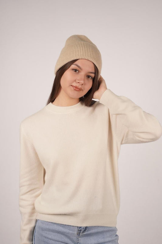 Lily Delicate Cashmere Beanie - Blue Sky Cashmere