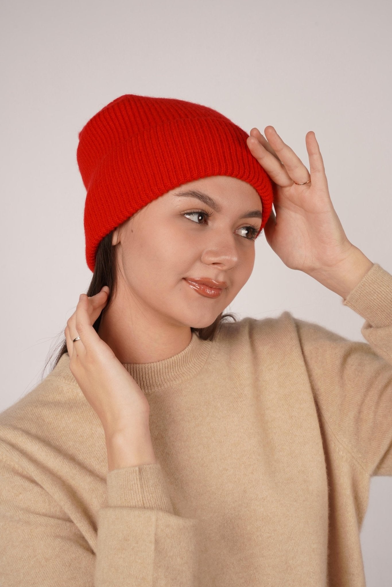 Lily Delicate Cashmere Beanie - Blue Sky Cashmere