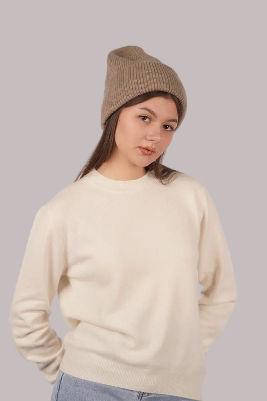 Lily Delicate Cashmere Beanie - Blue Sky Cashmere