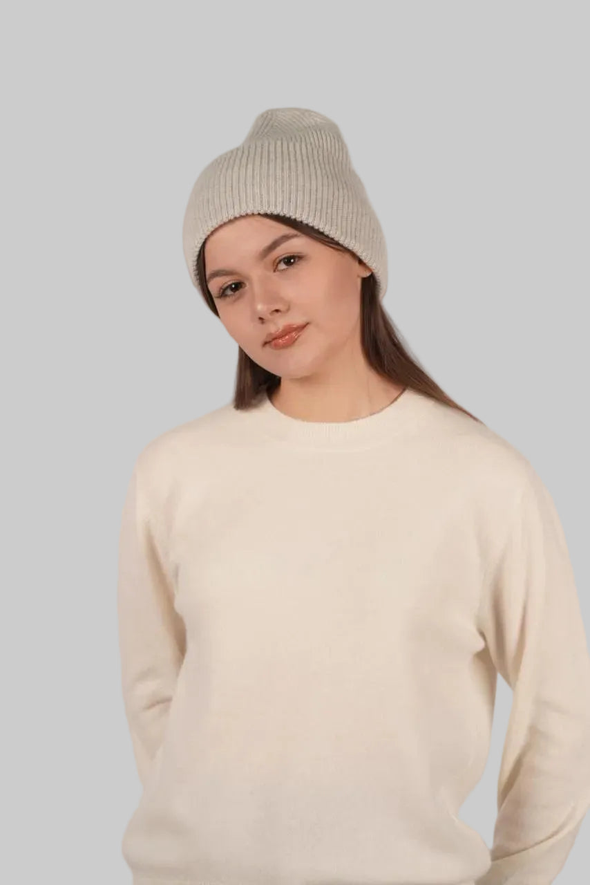 Lily Delicate Cashmere Beanie - Blue Sky Cashmere