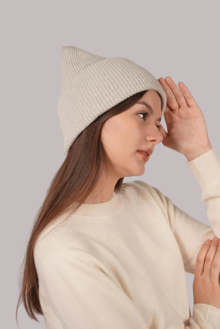 Lily Delicate Cashmere Beanie - Blue Sky Cashmere