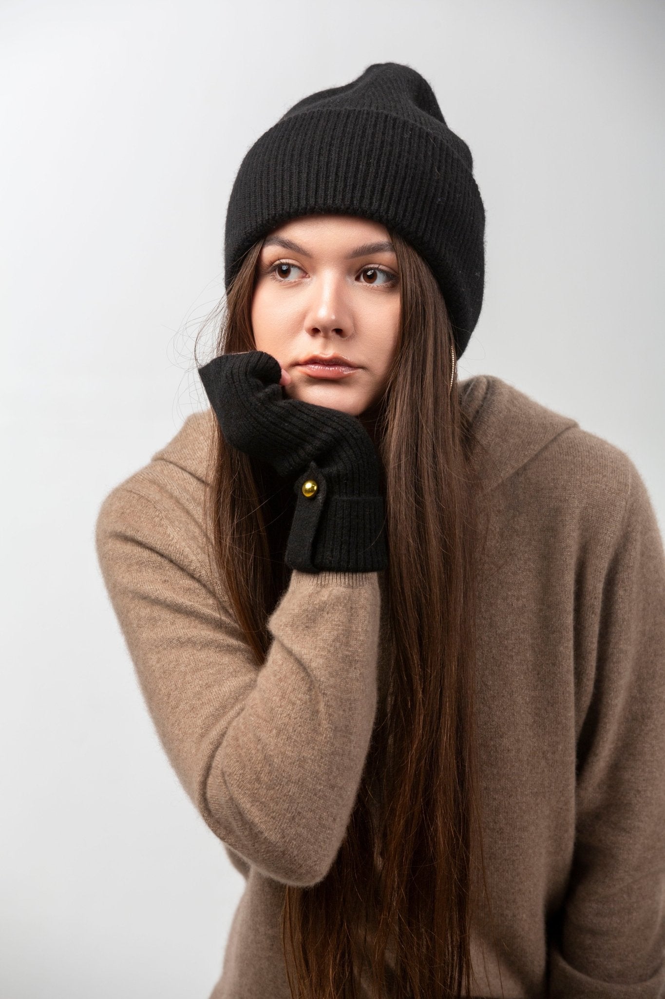 Lily Delicate Cashmere Beanie - Blue Sky Cashmere