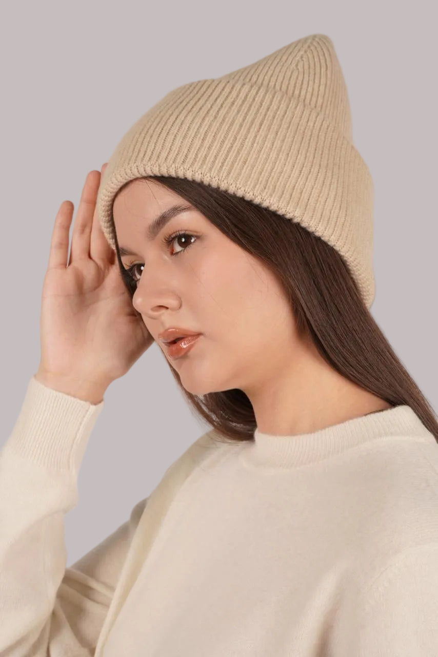 Lily Delicate Cashmere Beanie - Blue Sky Cashmere