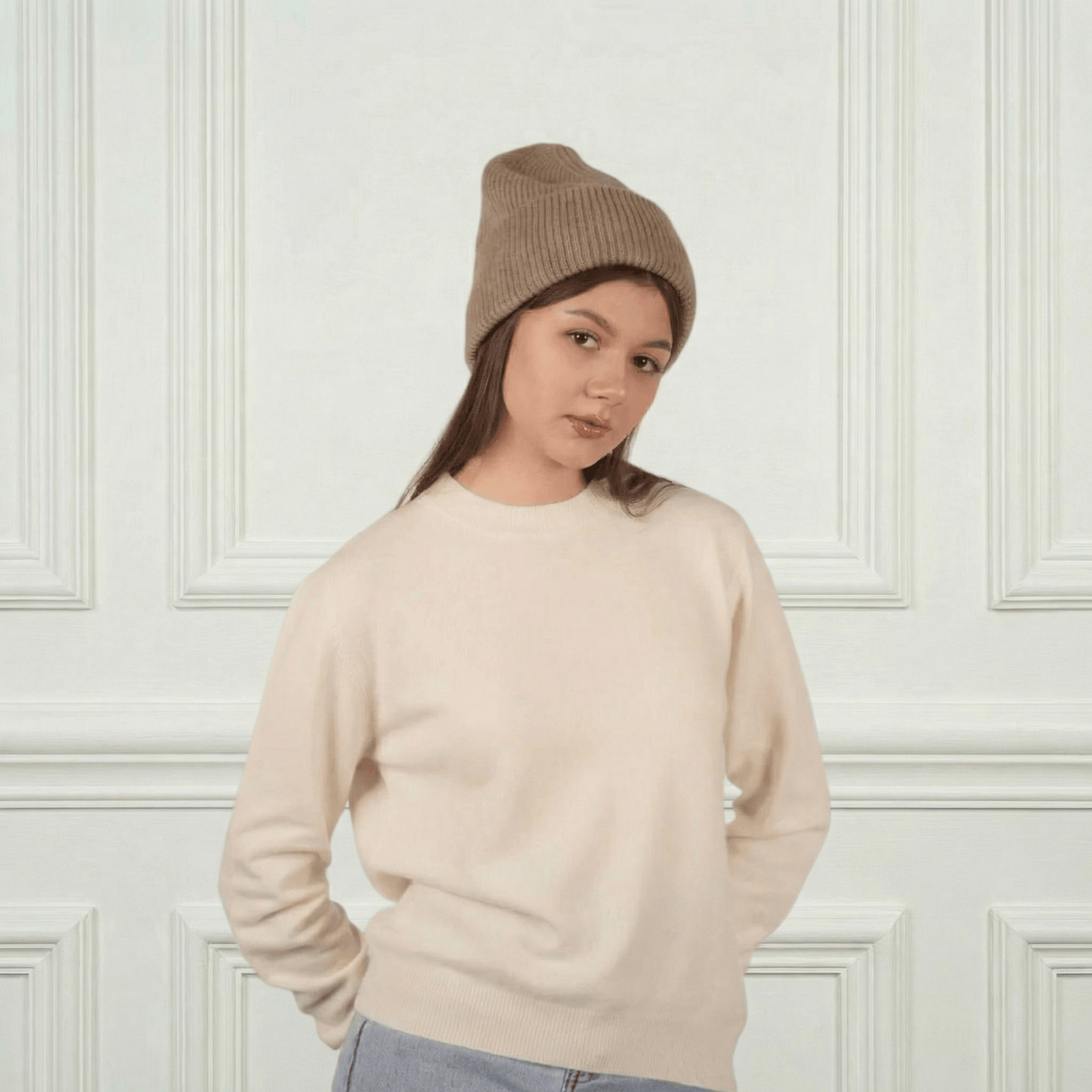 Lily Delicate Cashmere Beanie - Blue Sky Cashmere