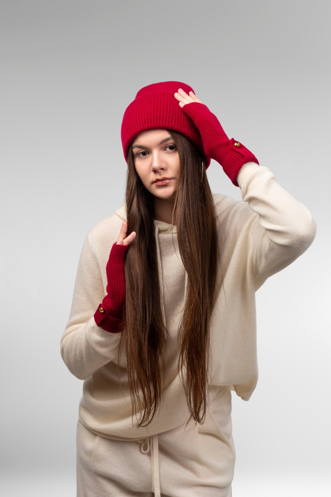 Lily Delicate Cashmere Beanie - Blue Sky Cashmere