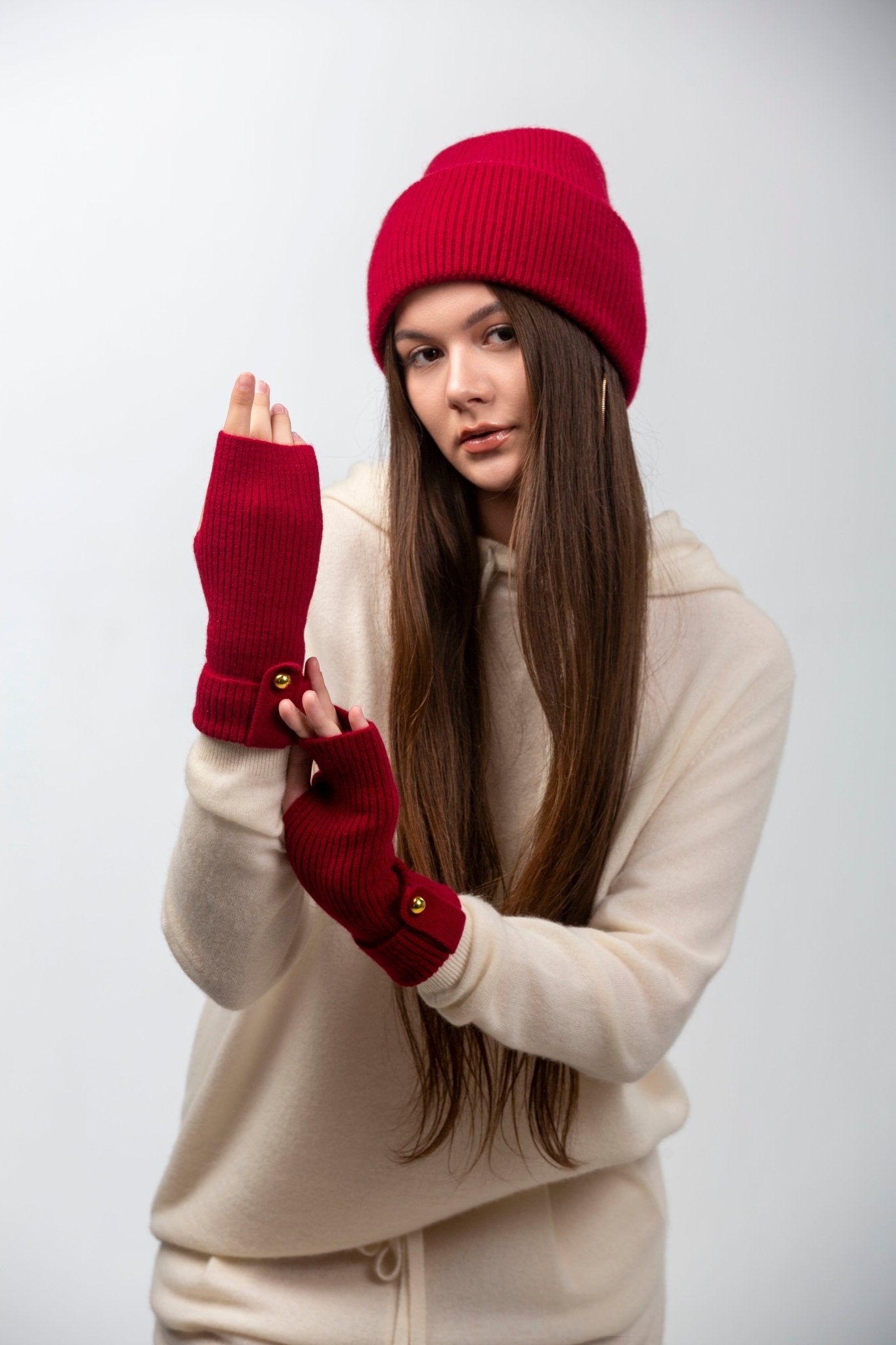 Lily Delicate Cashmere Beanie - Blue Sky Cashmere