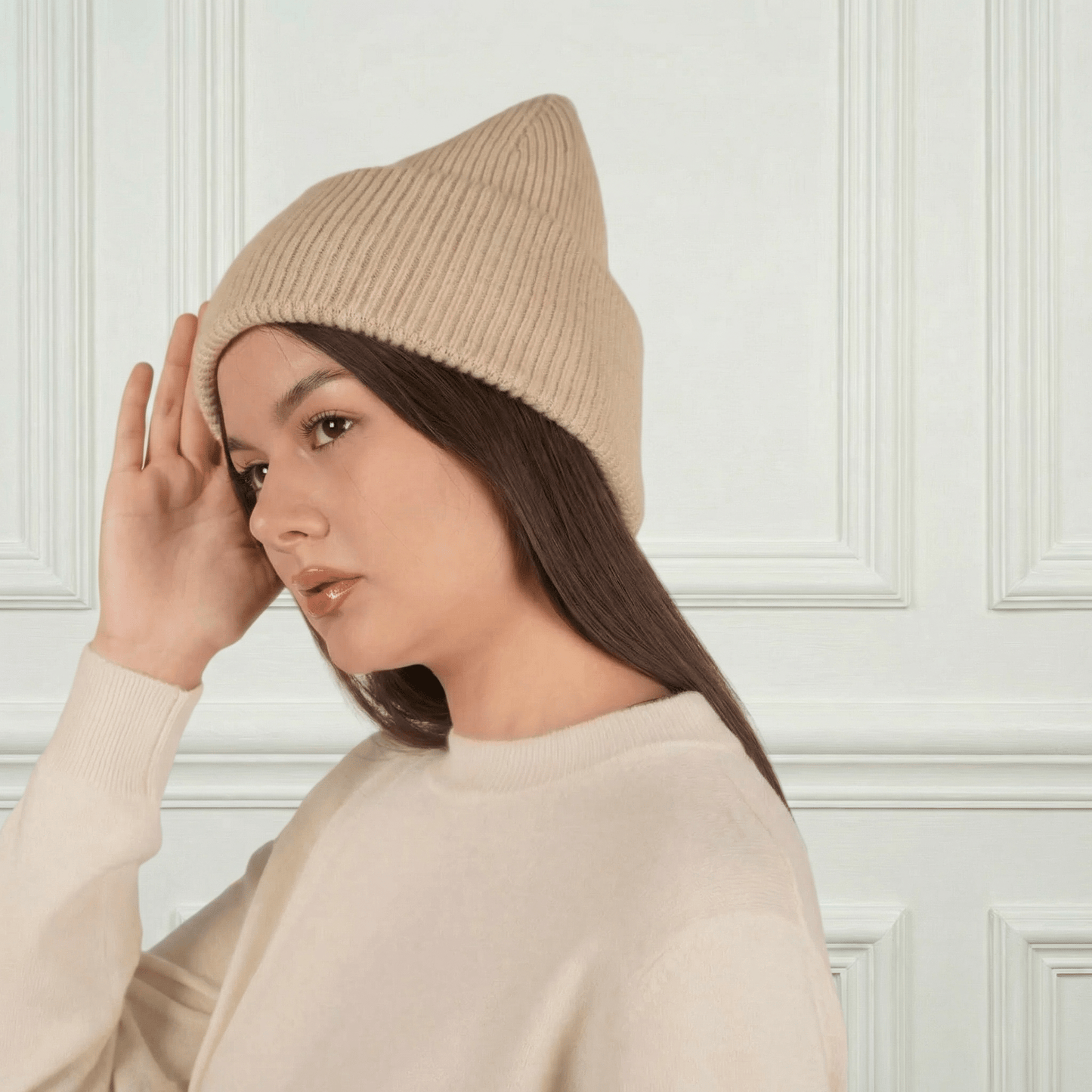 Lily Delicate Cashmere Beanie - Blue Sky Cashmere