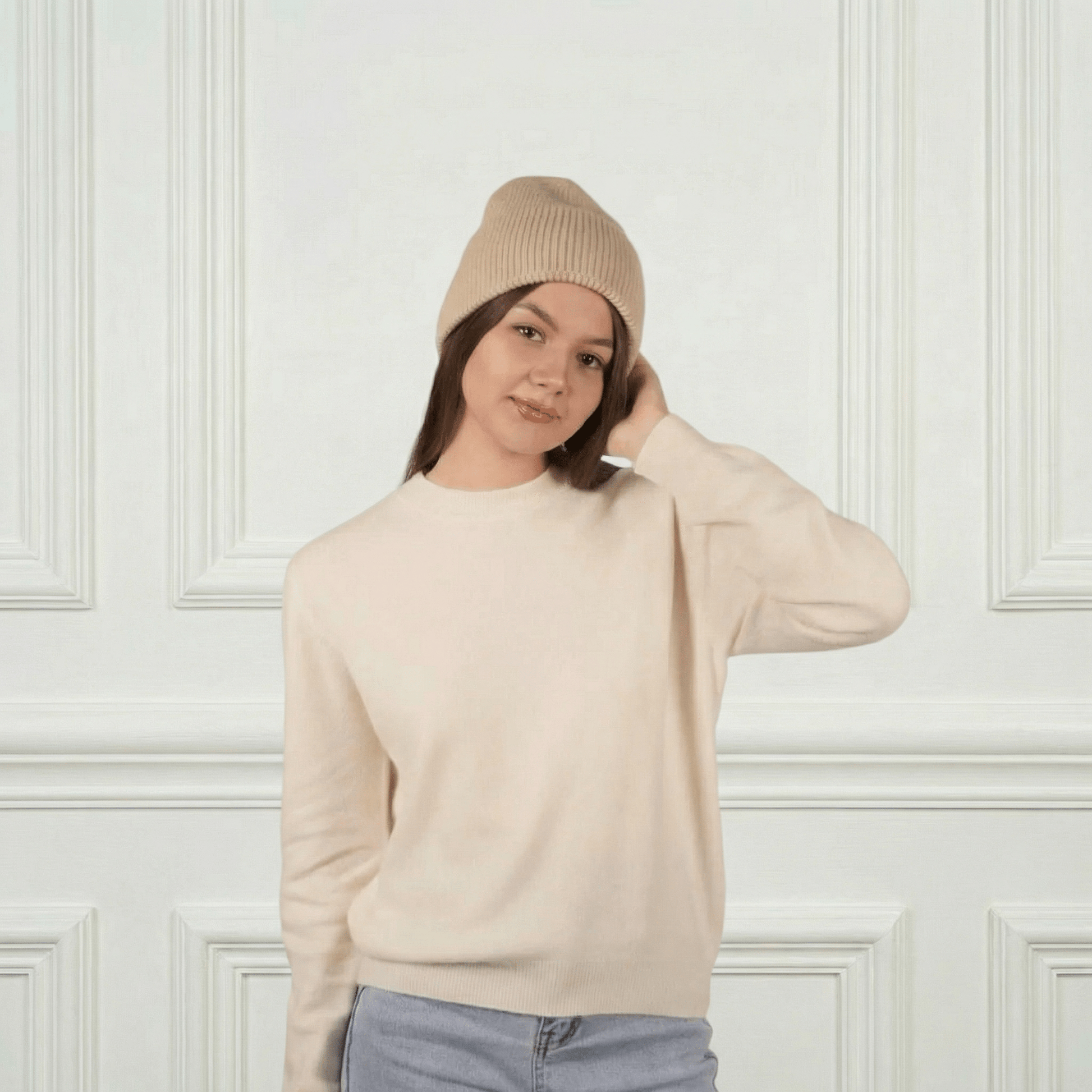 Lily Delicate Cashmere Beanie - Blue Sky Cashmere