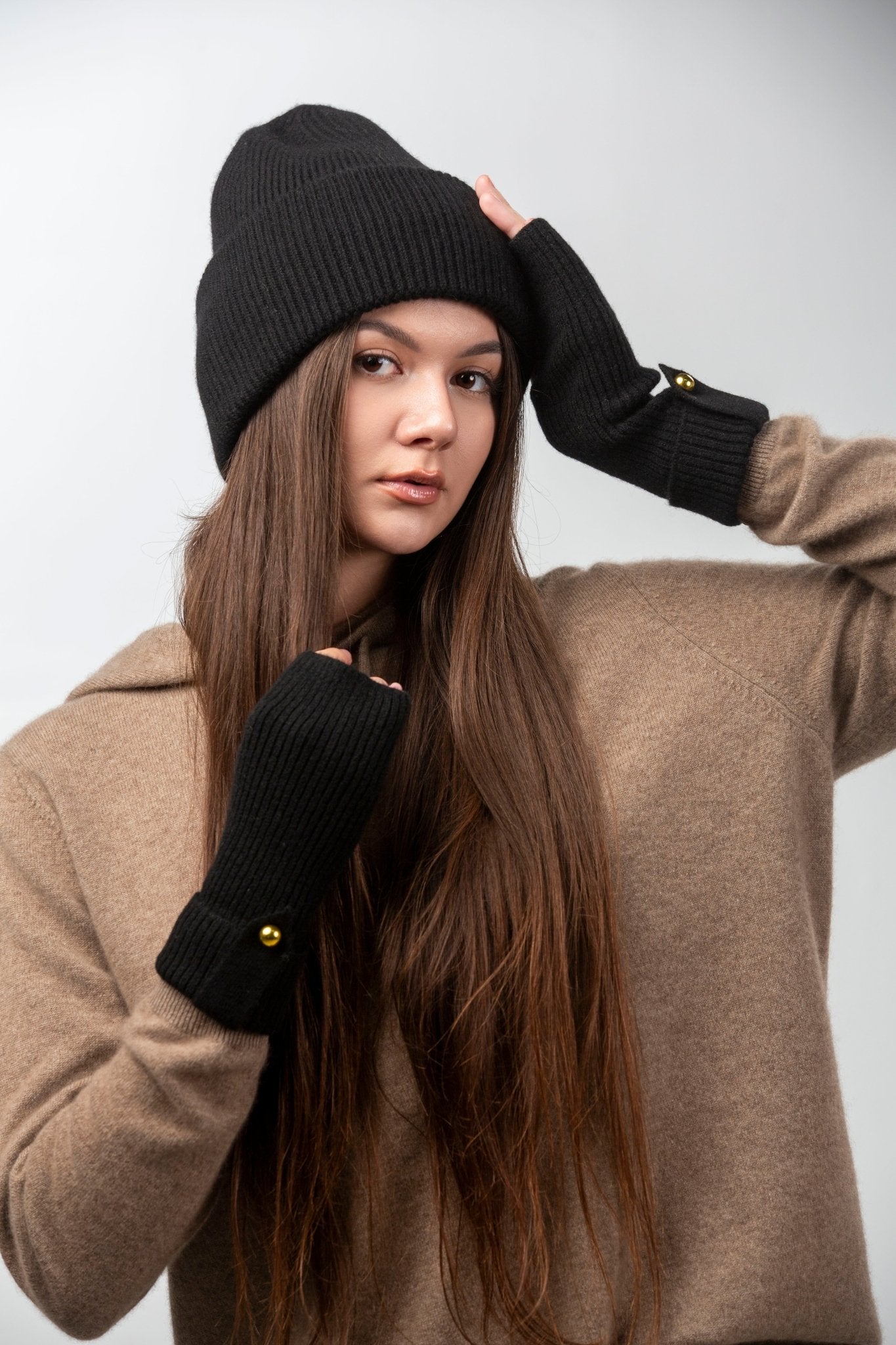 Lily Delicate Cashmere Beanie - Blue Sky Cashmere