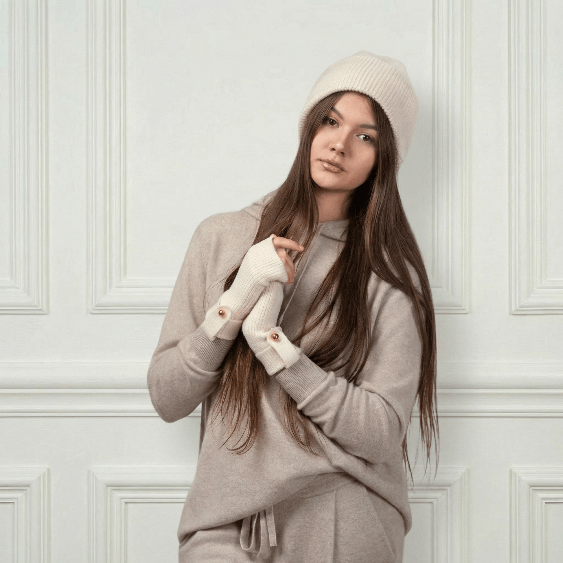 Lily Delicate Cashmere Beanie - Blue Sky Cashmere