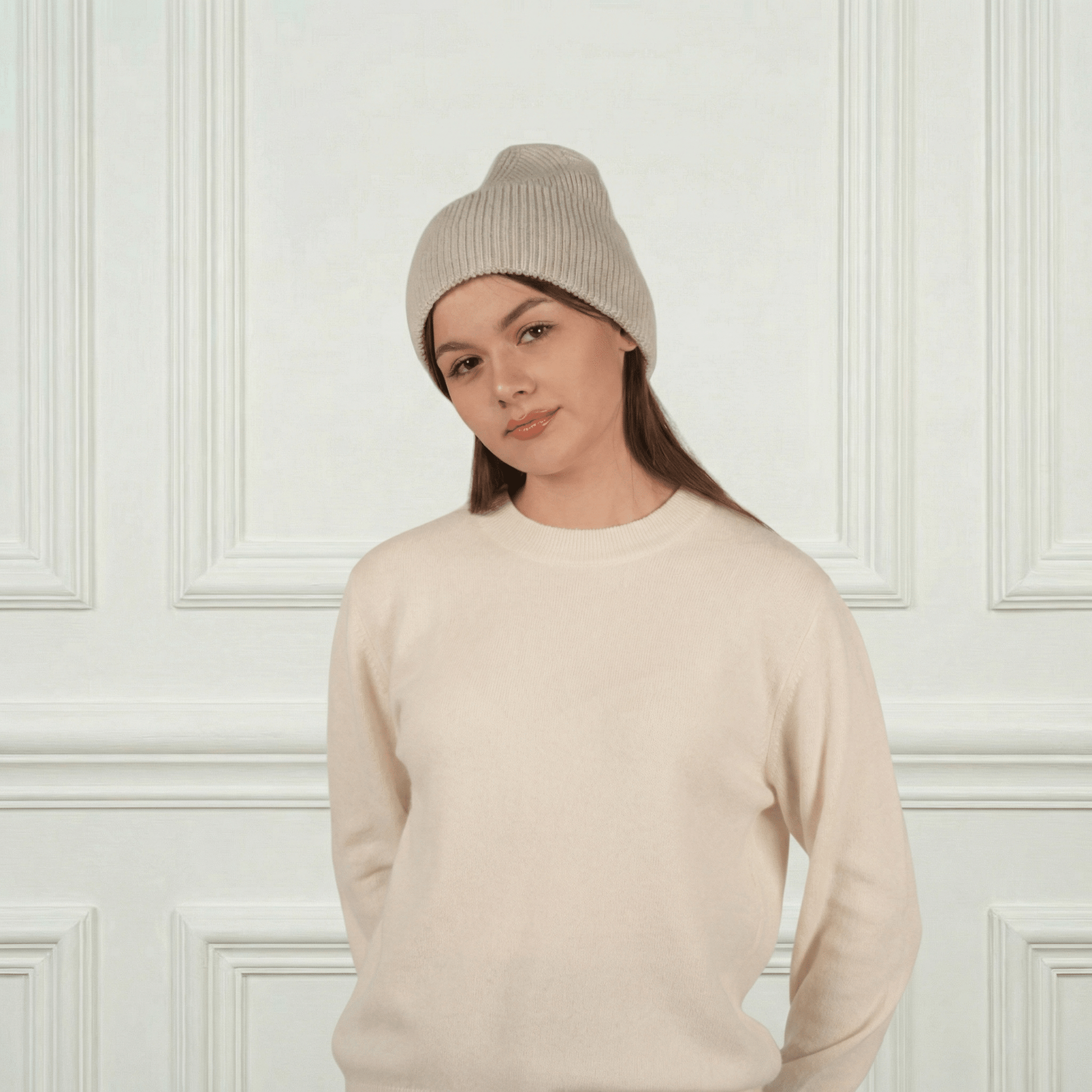 Lily Delicate Cashmere Beanie - Blue Sky Cashmere