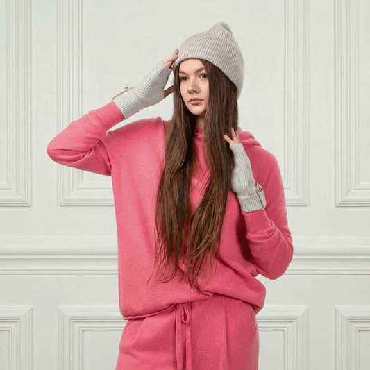 Lily Delicate Cashmere Beanie - Blue Sky Cashmere