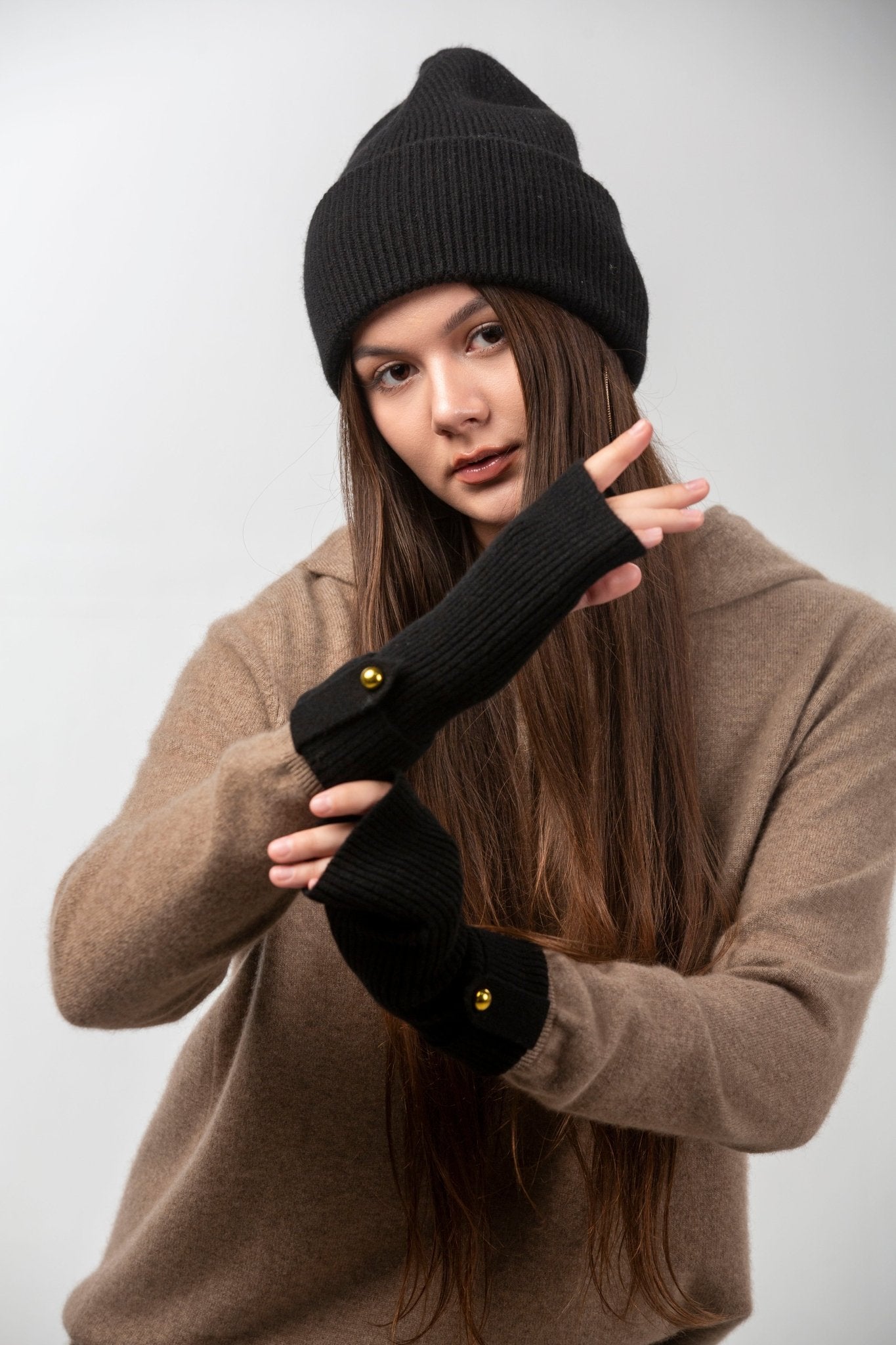 Lily Delicate Cashmere Beanie - Blue Sky Cashmere