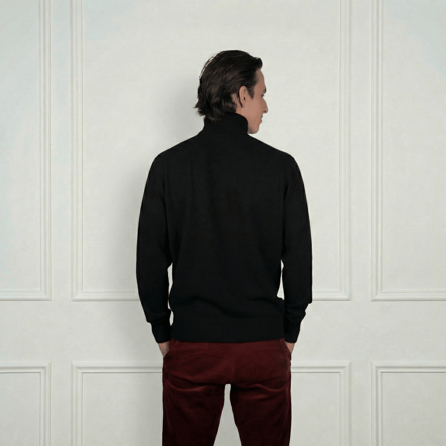 Men's Cashmere Turtleneck - Blue Sky Cashmere
