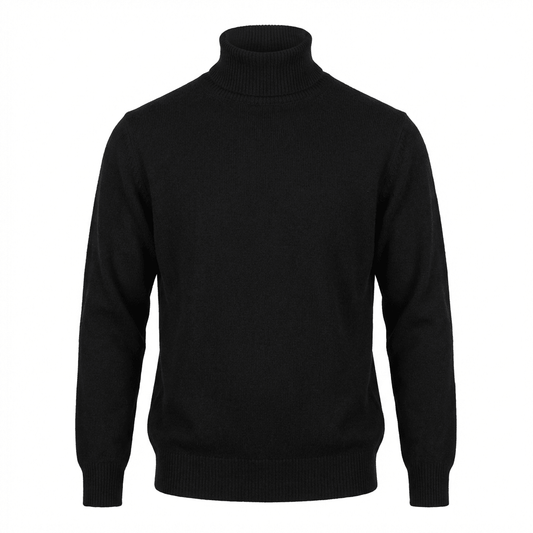 Men's Cashmere Turtleneck - Blue Sky Cashmere