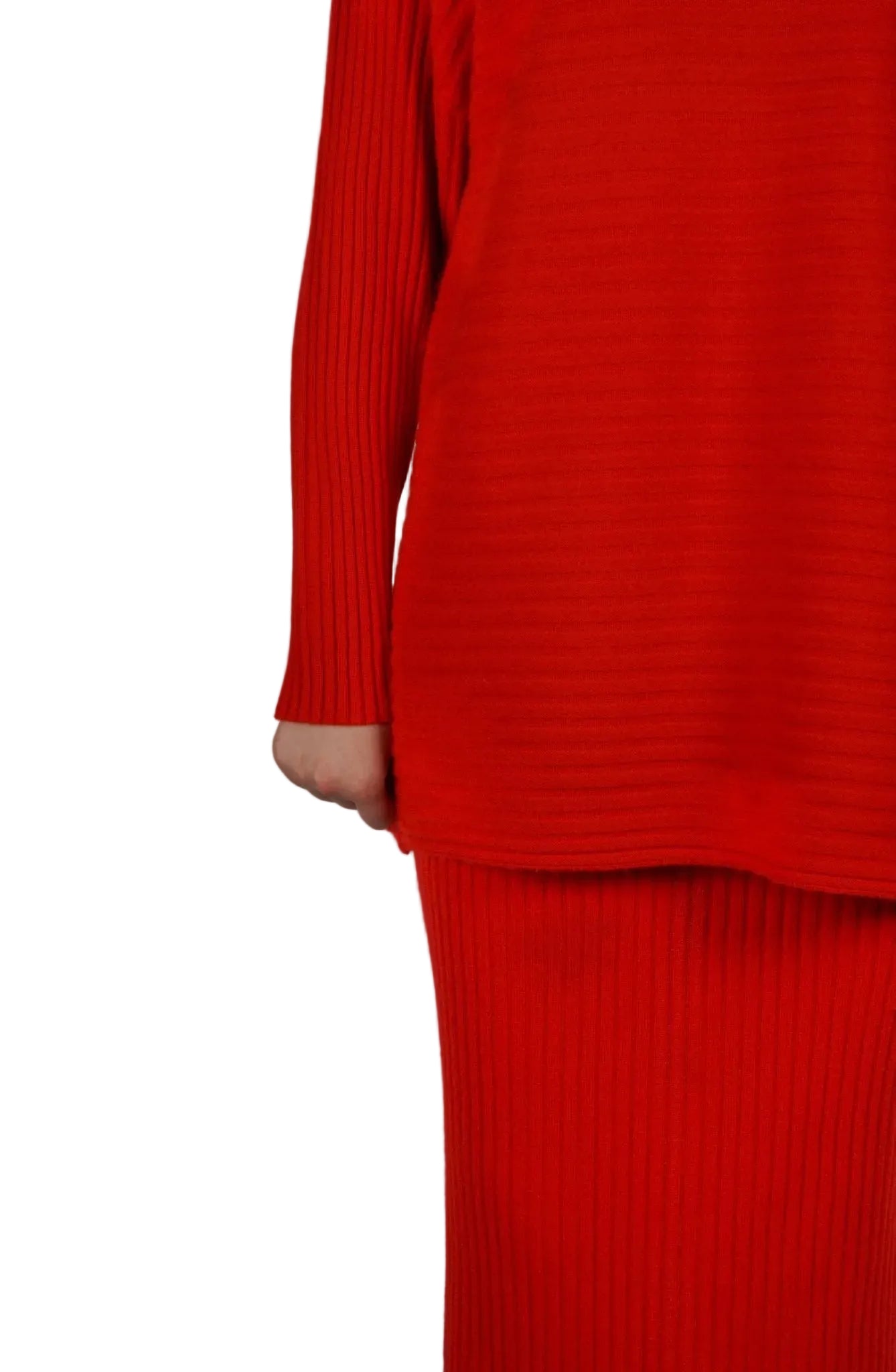 Ribbed Cashmere Turtleneck - Blue Sky Cashmere