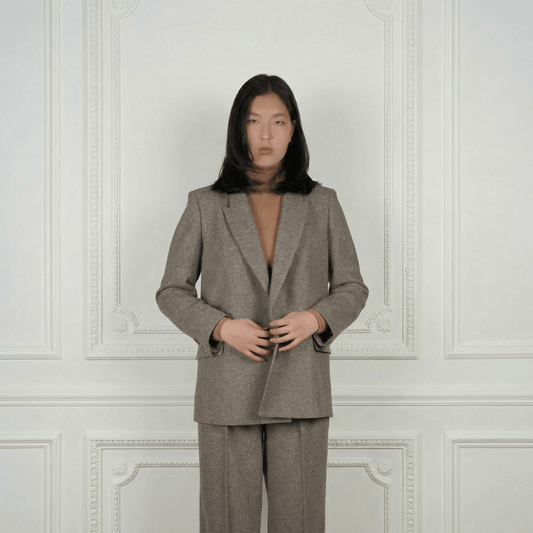 Sheep Wool Suit Blazer - Blue Sky Cashmere