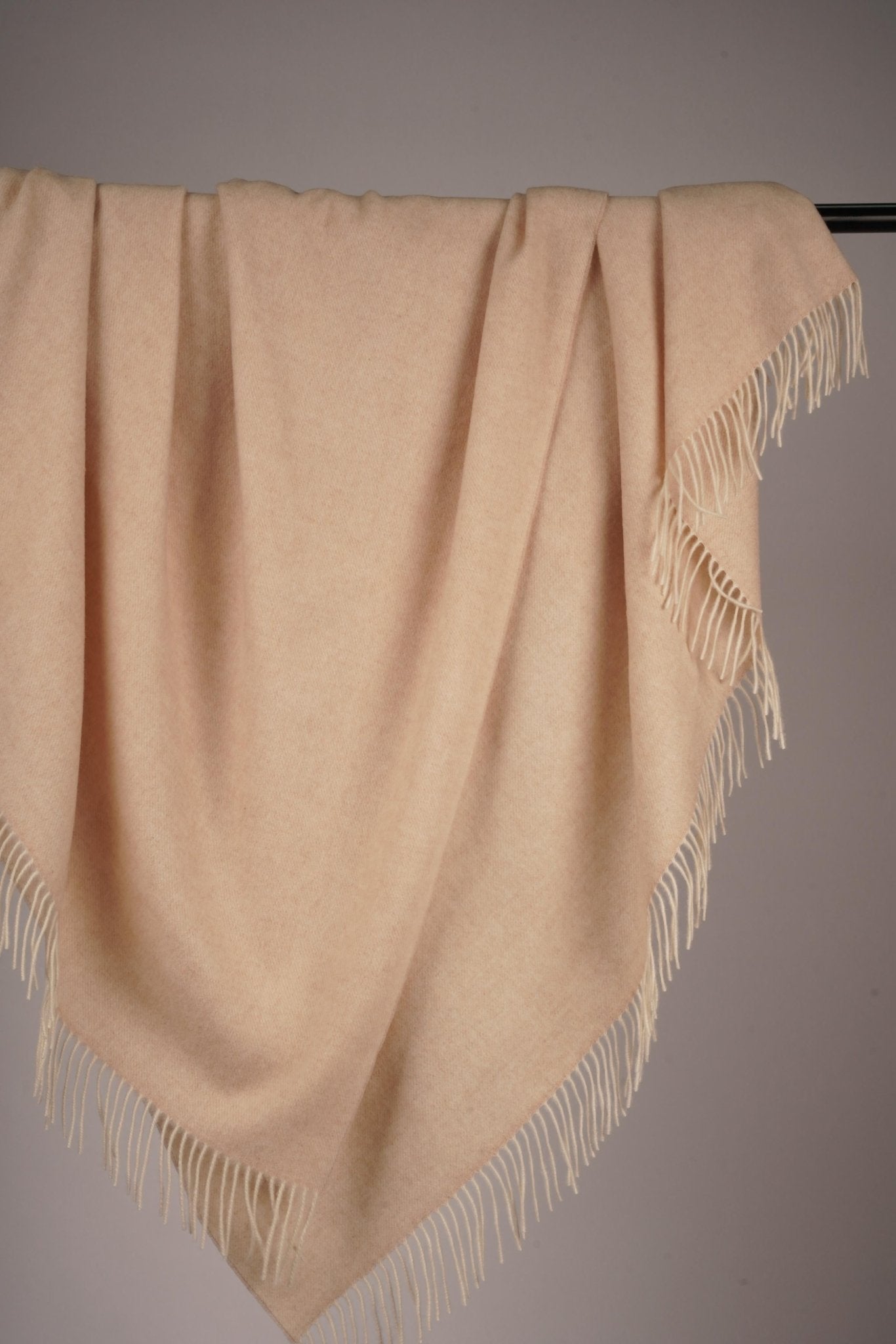 Sheep Wool Throw Blanket - Blue Sky Cashmere