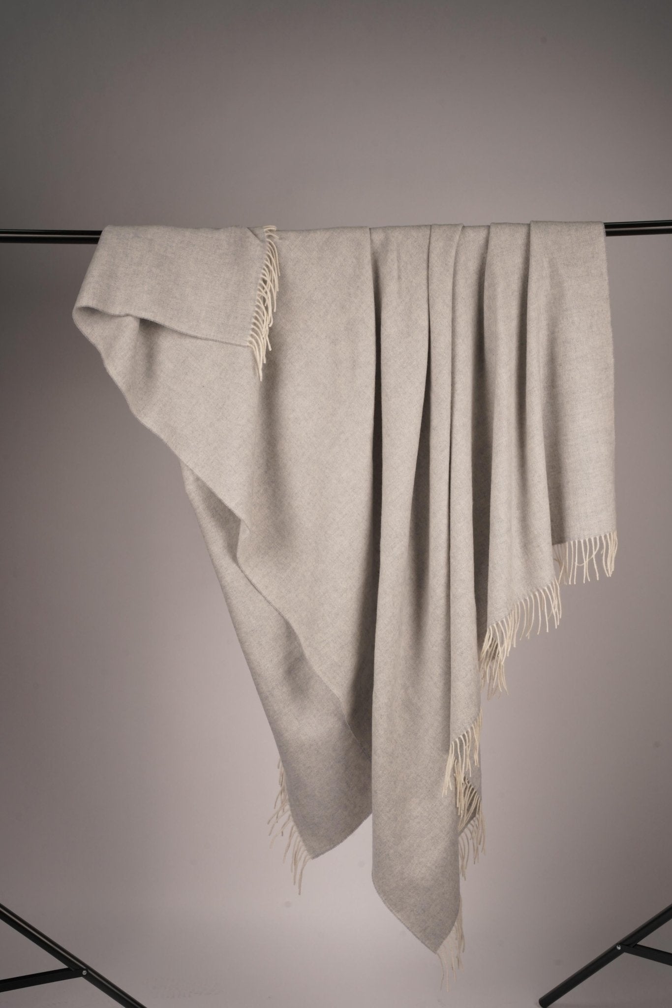 Sheep Wool Throw Blanket - Blue Sky Cashmere