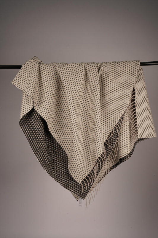 Sheep Wool Throw Blanket - Blue Sky Cashmere