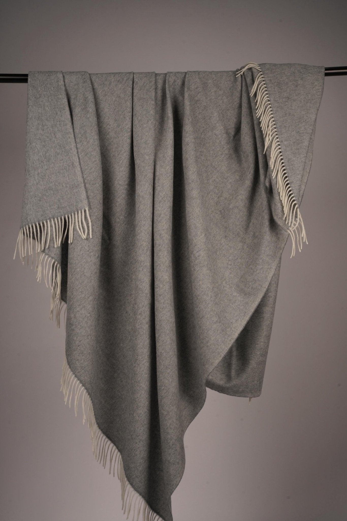 Sheep Wool Throw Blanket - Blue Sky Cashmere