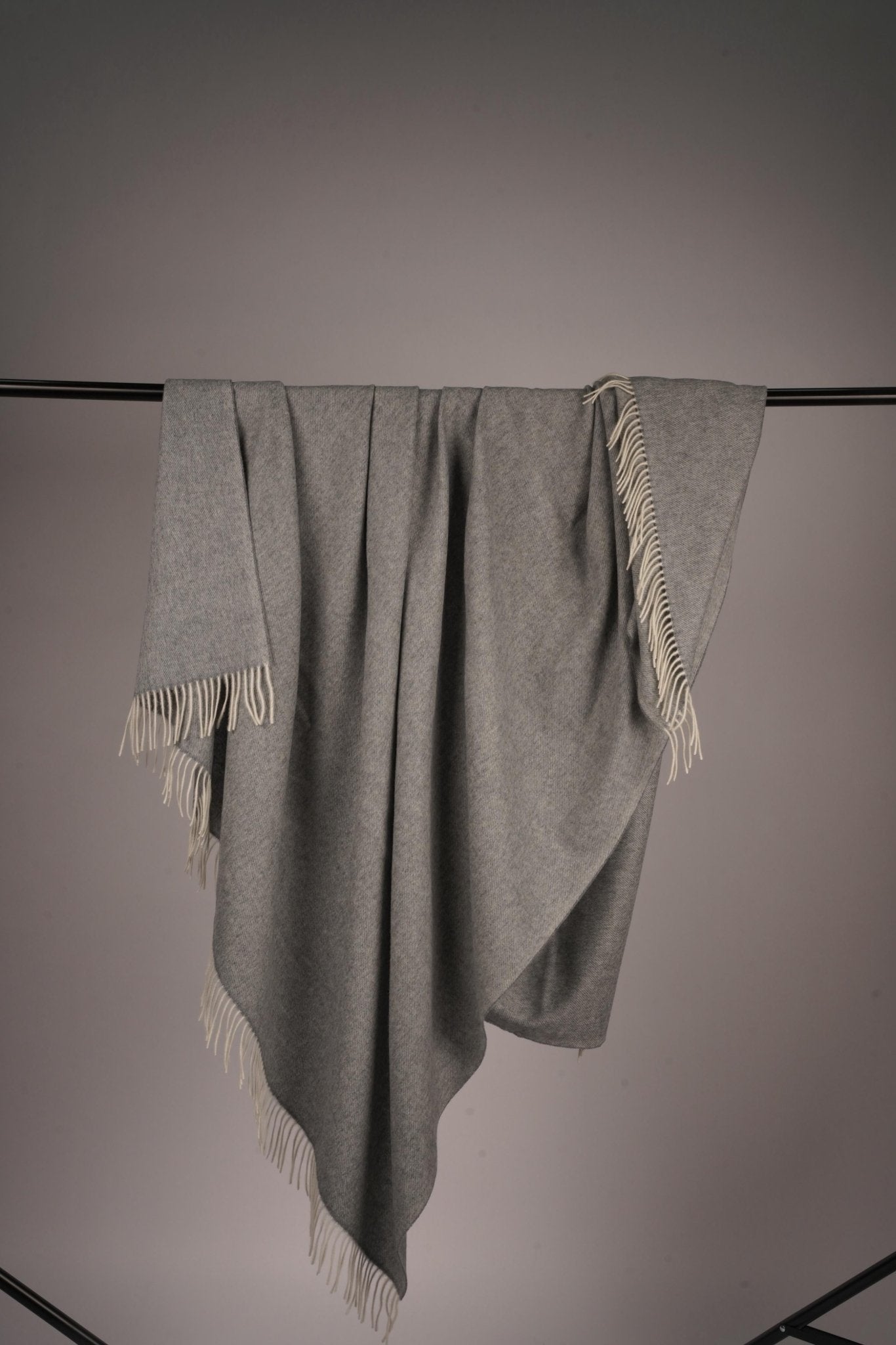 Sheep Wool Throw Blanket - Blue Sky Cashmere