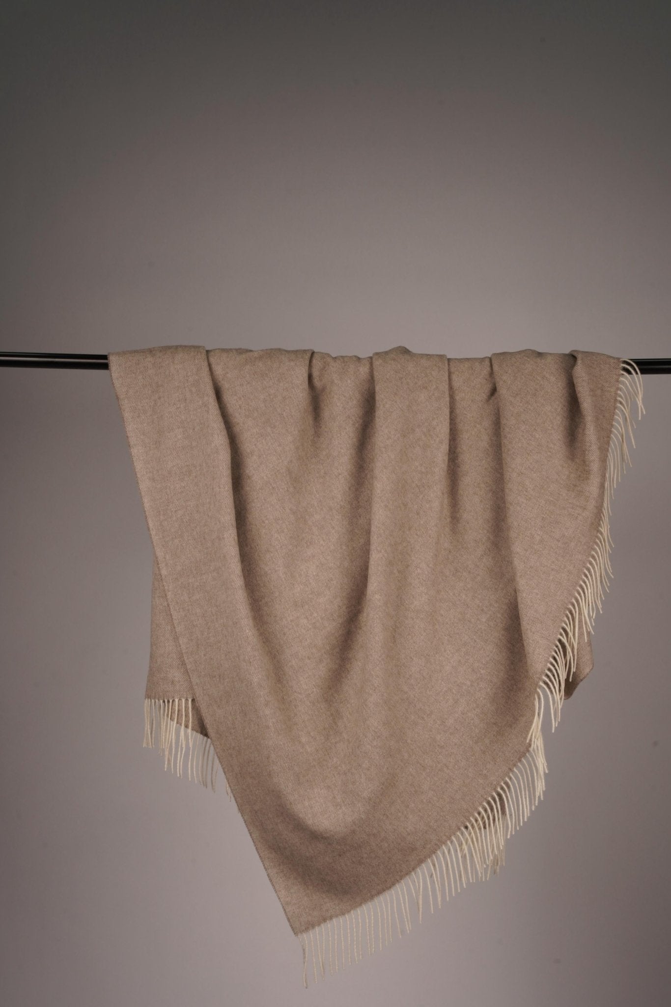 Sheep Wool Throw Blanket - Blue Sky Cashmere