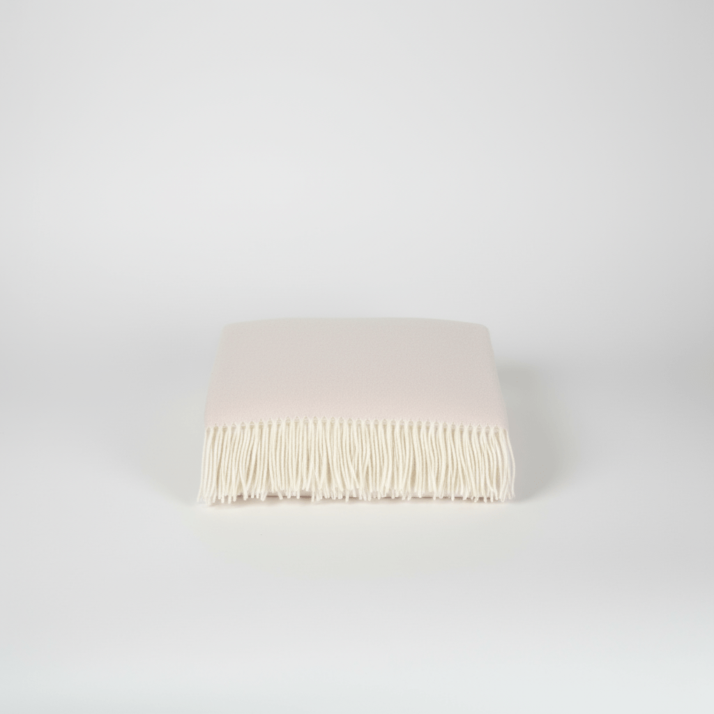 Sheep Wool Throw Blanket - Blue Sky Cashmere