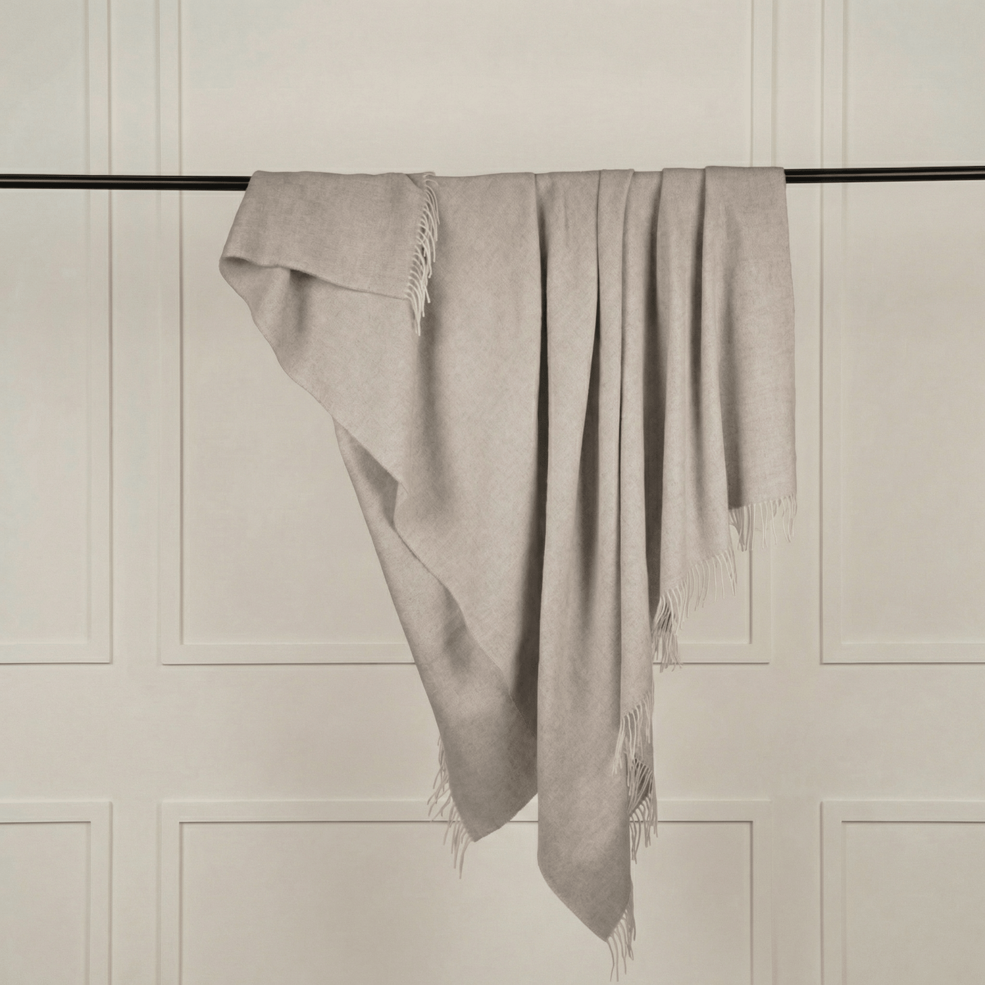 Sheep Wool Throw Blanket - Blue Sky Cashmere
