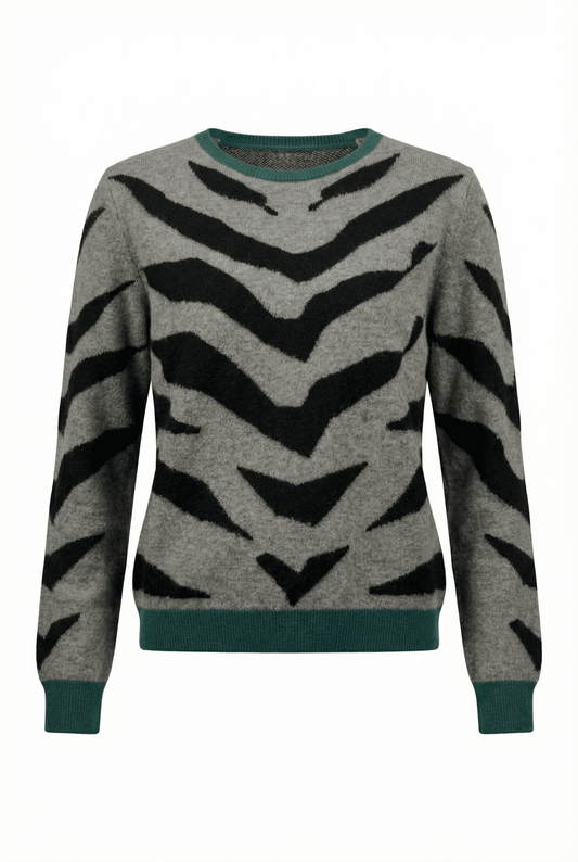 Tigris Cashmere Rounded Neck Sweater - Blue Sky Cashmere
