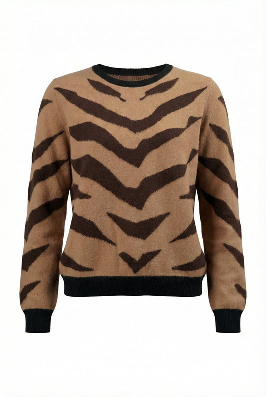 Tigris Cashmere Rounded Neck Sweater - Blue Sky Cashmere